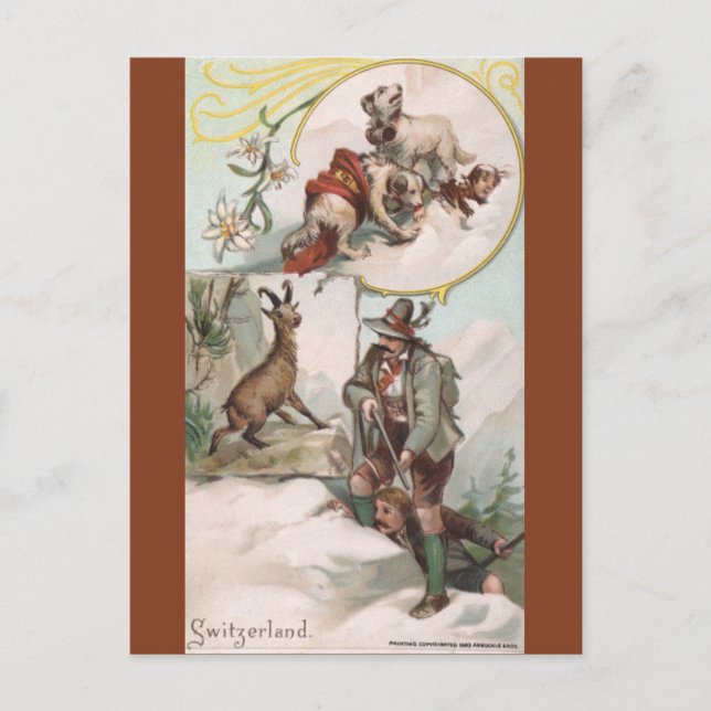 Vintage Switzerland Vykort (Framsida)