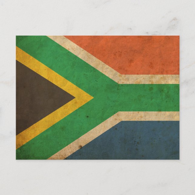 Vintage SydAfrika Flagga Vykort (Framsida)