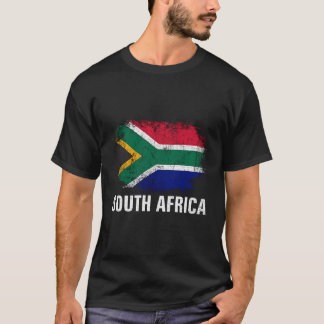 Vintage SydAfrikans Flagga för sydafrikansk gåva T Shirt