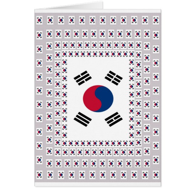 Vintage Sydkorea Hälsningskort (Framsidan)
