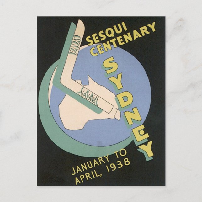 Vintage Sydney Australia Vykort (Framsida)