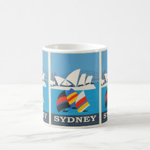 Vintage Sydney: Australien Travel Helgdag Kaffemugg
