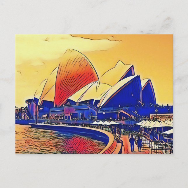 Vintage Sydney Opera House, Australien Vykort (Framsida)