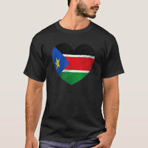 Vintage Sydsudan Sydsudanesisk Flagga Stolthet Stö T Shirt