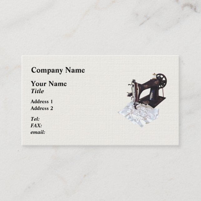 Vintage symaskin Circa 1900 Visitkort (Framsida)