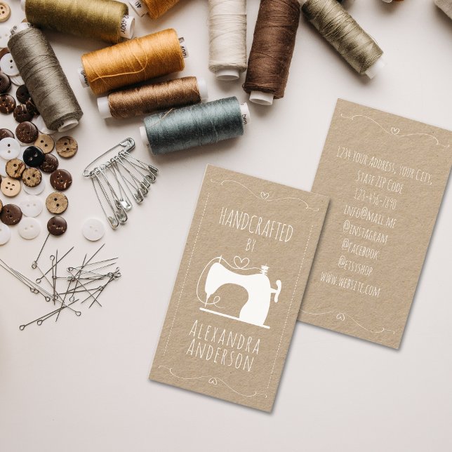 Vintage symaskin Maskin av Visitkort (Vintage Sewing Machine Hand Craft Business Card)