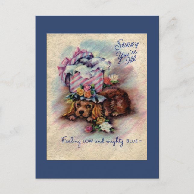 Vintage Sympathy Postcard Vykort (Framsida)