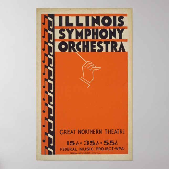 Vintage Symphony Orchestra Poster (Framsidan)