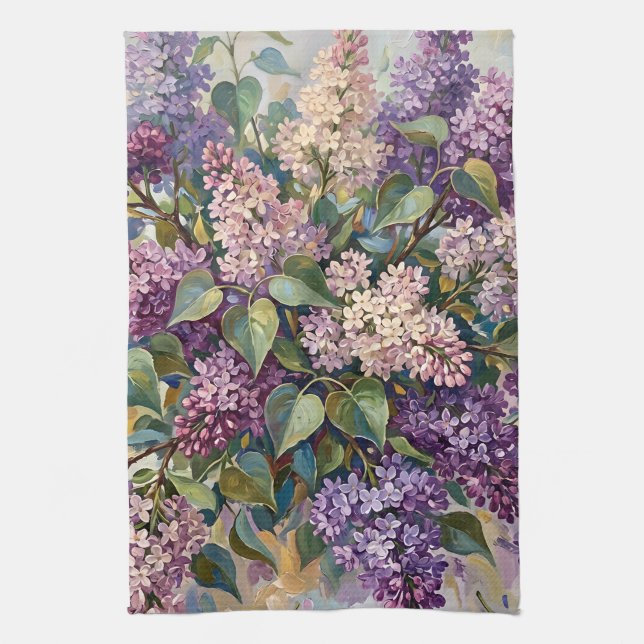 Vintage Syrliga Blommor Kökshandduk (Vertikal)