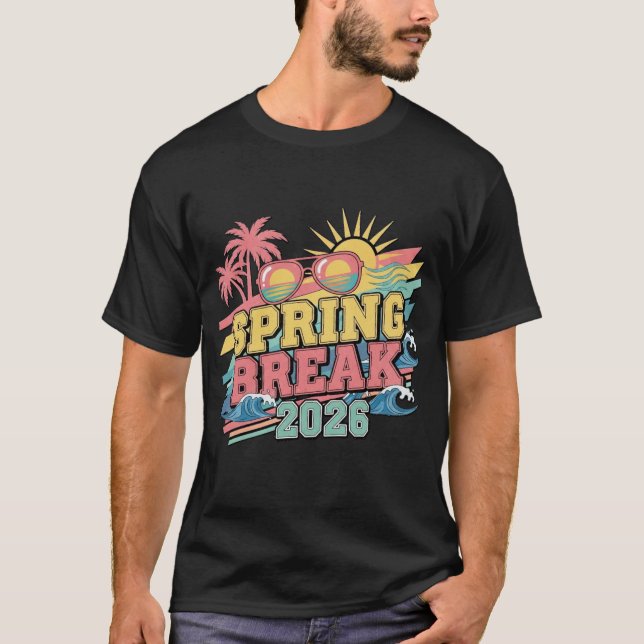 Vintage T-shirt för strandfest under vårledigheten (Framsida)