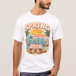 Vintage T-shirt för strandparty under vårledighete