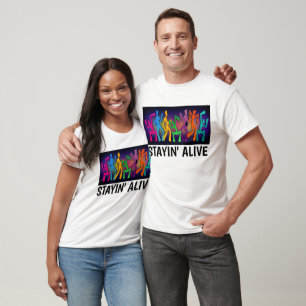 Vintage T-shirts, STAYIN'ALIVE, Disco Tees Tee