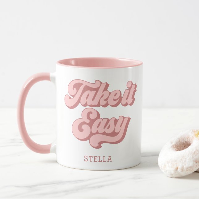 Vintage Ta det lugnt, stil Mugg (Med munk)