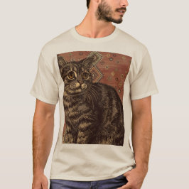 Vintage Tabby Cat on Moroccan Rug T Shirt