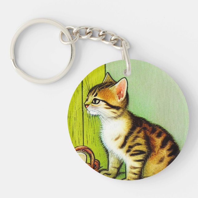Vintage Tabby katt Illustration (Framsidan)