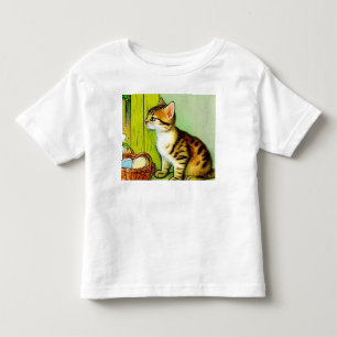Vintage Tabby katt Illustration T Shirt