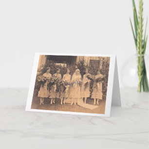 Vintage - tack, brudtärna tack kort