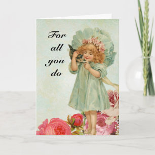 Vintage - Tack-You Girl Tack Kort