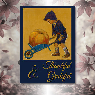 Vintage tacksam och tacksam Thanksgiving - Smith Julkort