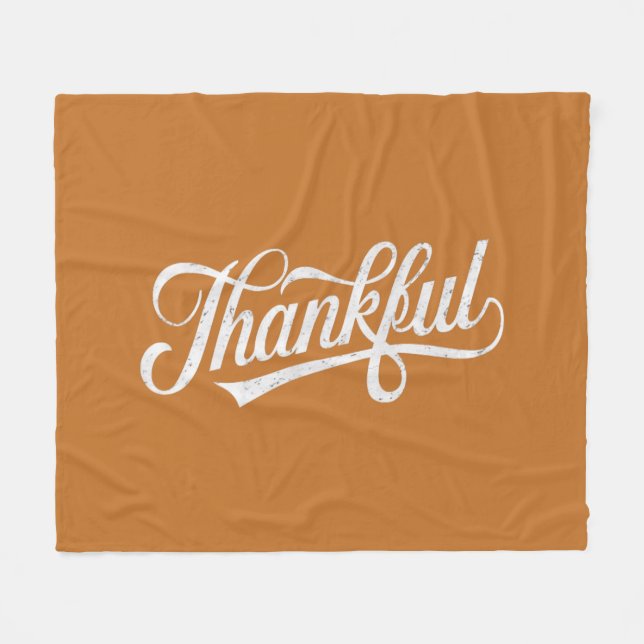 Vintage Tacksam Thanksgiving Höst Gåva Fleecefilt (Framsidan (Horisontell))