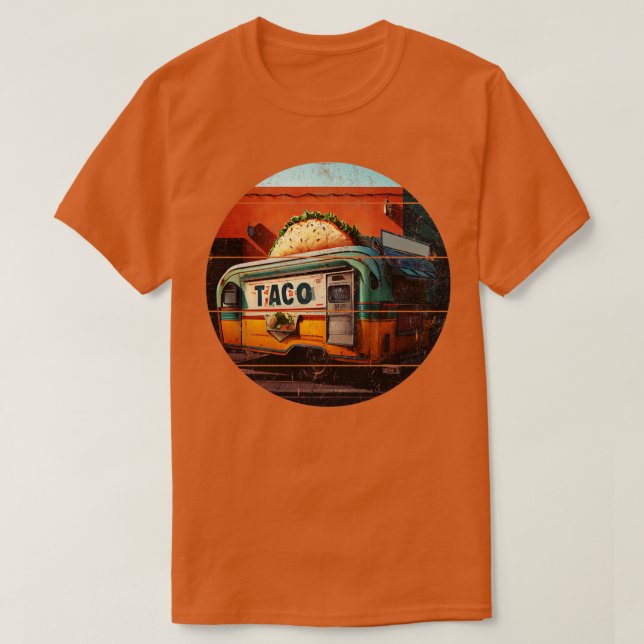 Vintage Taco Lastbil T Shirt (Design framsida)