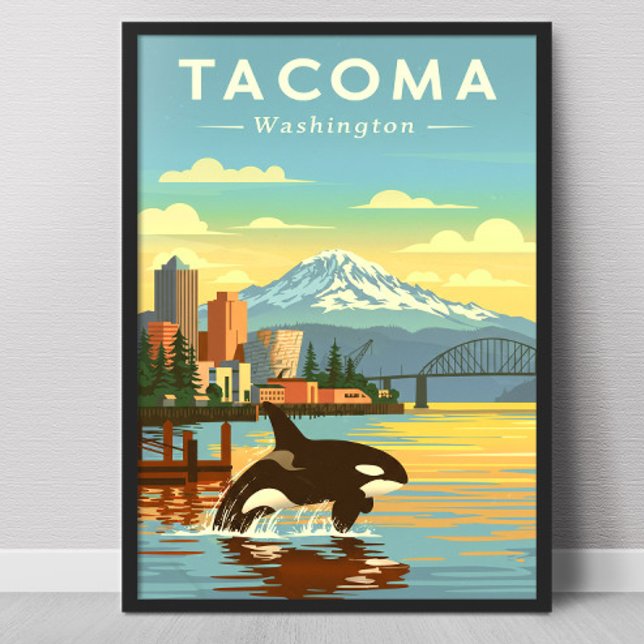 Vintage Tacoma Washington Poster (Skapare uppladdad)