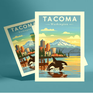 Vintage Tacoma Washington Vykort