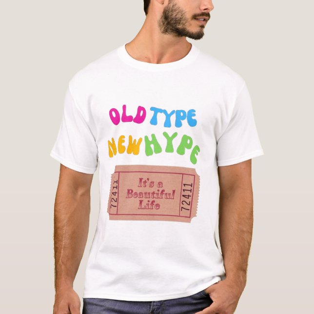 Vintage Tåg Biljett T-Shirt - Retro Travel (Framsida)