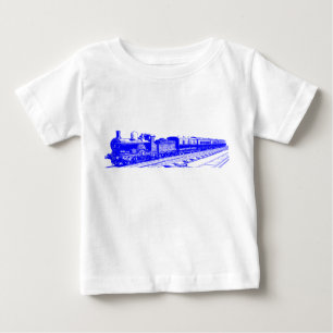 Vintage Tåg - blå T Shirt