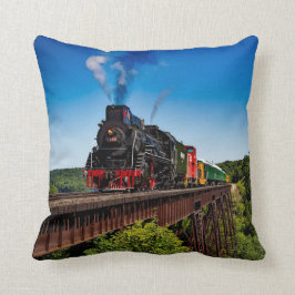 Vintage Tåg Bridge Photo Kudde