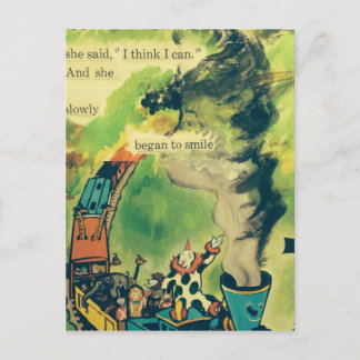 Vintage Tåg Dikt Vykort