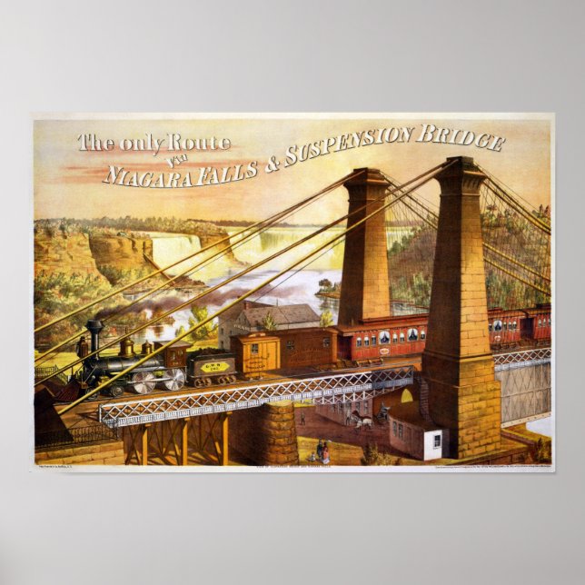 Vintage Tåg Illustration Poster (Framsidan)