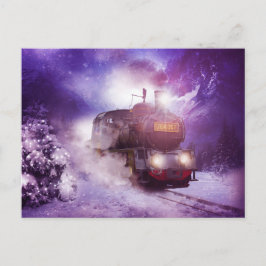 vintage tåg julkort vykort