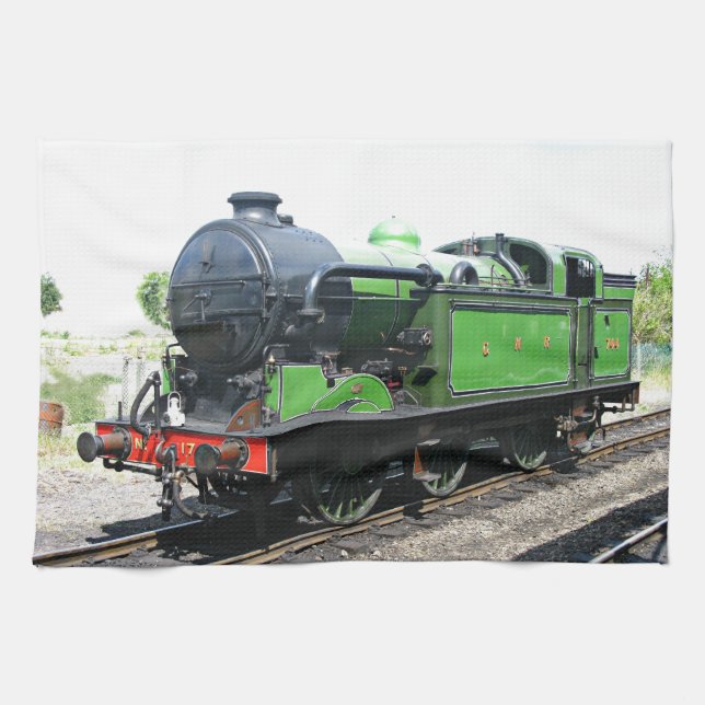 Vintage tåg kökshandduk (Horisontell)