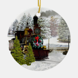 Vintage Tåg Locomotive jul Ornament
