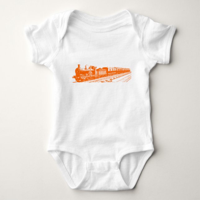 Vintage Tåg - Orange T Shirt (Framsida)