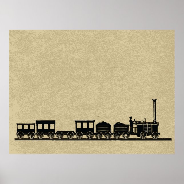 Vintage Tåg Poster (Framsidan)