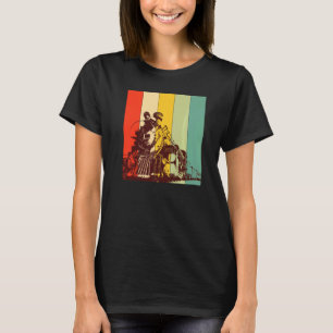 Vintage Tåg Retro Maskin Transport Fordon Rai T Shirt