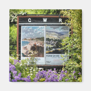 VINTAGE TÅG STATION SIGNS MAGNET