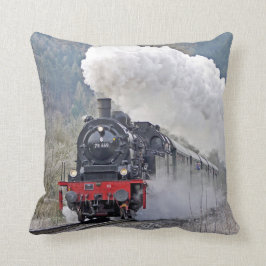 Vintage Tåg Steam Locomotive Photo Kudde