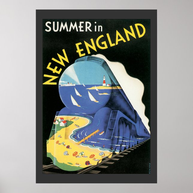 Vintage Tåg Travel Poster (Framsidan)