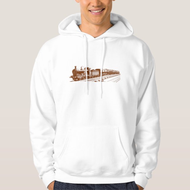 Vintage Tåg - Walnut Hoodie (Framsida)