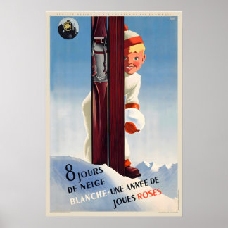 Vintage Tågresor Järnväg Vintage Skidposter Poster
