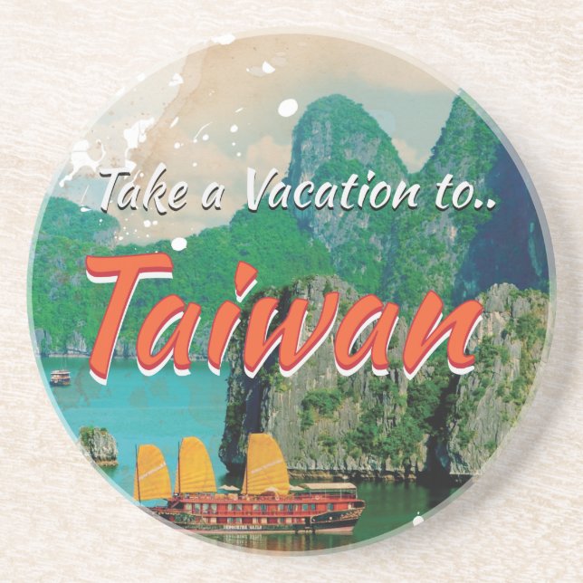 Vintage Taiwan-resemalj Underlägg (Framsidan)