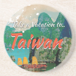 Vintage Taiwans reseaffär Underlägg