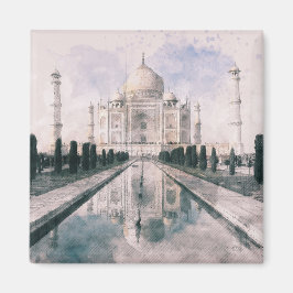 Vintage Taj Mahal Magnet - Agra India Travel