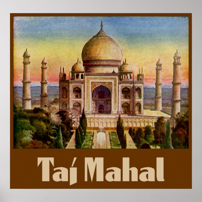 Vintage Taj Mahal Poster (Framsidan)