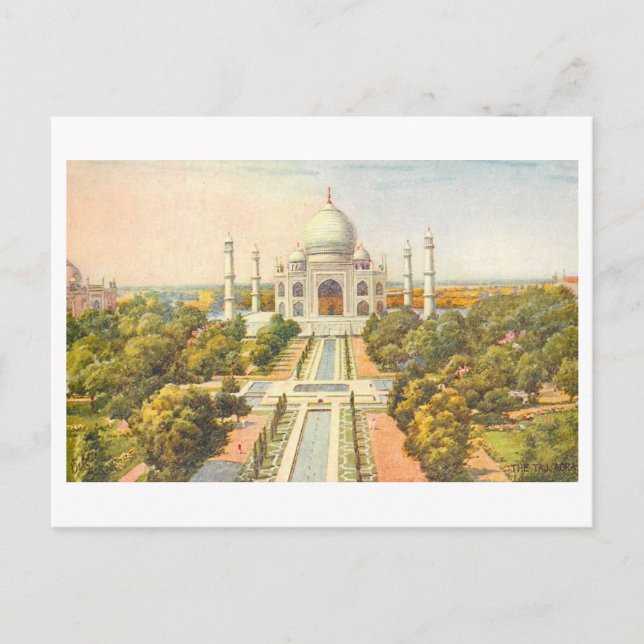 Vintage Taj Mahal  Vykort (Framsida)
