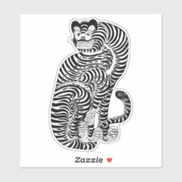 Vintage talismanisk tiger klistermärken