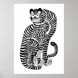 Vintage talismanisk tiger poster